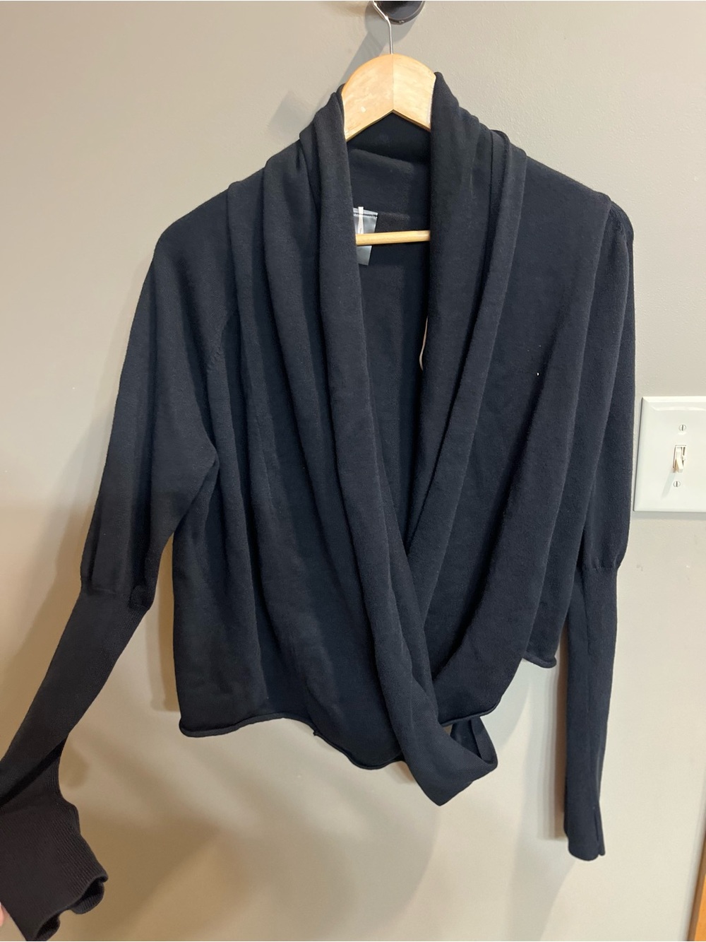 CALIA by Carrie Underwood Black Wrap-Front Cardigan